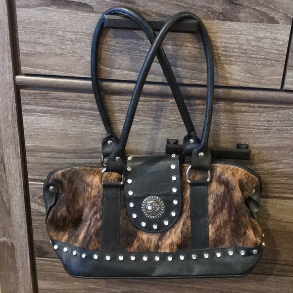 Leather and cow hide purse! - Picture 2 of 5